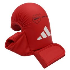 Rękawiczki bez palców z TH adidas WKF. Czerwone rękawiczki damskie Adidas, bez wzorów, z materiału. Za 204.35 zł.