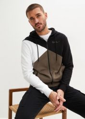 Bluza rozpinana z kapturem z bawełny organicznej. Czarne bluzy z kapturem męskie bonprix, l, z bawełny. Za 142.99 zł.