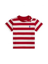 Polo Ralph Lauren T-Shirt 320A95726001 Czerwony Regular Fit. Czerwone t-shirty chłopięce Polo Ralph Lauren, bez wzorów, z bawełny, bez ramiączek. Za 199.99 zł.