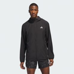 Kurtka Run It. Czarne kurtki treningowe męskie Adidas, xl, bez wzorów, do biegania. Za 279.00 zł.