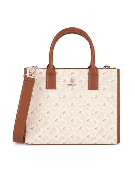 Beverly Hills Polo Club Torebka BHPC-S-004-07 Beżowy. Brązowe torebki klasyczne damskie Beverly Hills Polo Club, bez wzorów, z tworzywa sztucznego, bez dodatków. Za 269.99 zł.