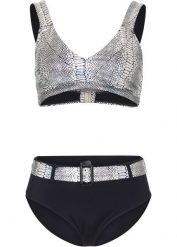 Bikini (zestaw 2-częściowy). Czarne bikini damskie bonprix, bez wzorów. Za 109.99 zł.