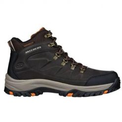 Buty trekkingowe męskie Skechers Relment Daggett. Czarne buty trekkingowe męskie Skechers, z gumy, za kostkę, bez zapięcia, trekkingowe, Skechers Sport. Za 364.00 zł.