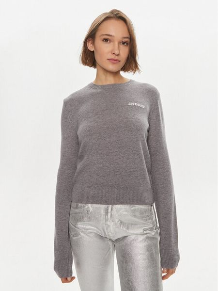 2NDDAY Sweter Lance 2000340408 Szary Regular Fit. Szare swetry klasyczne damskie 2NDDAY, s, z syntetyku, bez kołnierzyka. Za 289.99 zł.