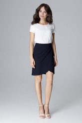 Granatowa Elegancka Krótka Spódnica Kopertowa. Czerwone spódniczki damskie Katrus, l, bez wzorów, z materiału, eleganckie, mini, kopertowe. Za 179.00 zł.