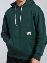 Bluza hoodie - zielony. Zielone bluzy bez kaptura męskie Sinsay, l. Za 49.99 zł.