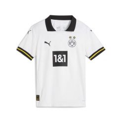 Młodzieżowa koszulka dodatkowa Borussia Dortmund 24/25 PUMA White. Biała bluzki damskie Puma, m, bez wzorów, młodzieżowe, bez kołnierzyka, bez ramiączek. Za 359.00 zł.
