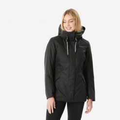Second Life - Kurtka turystyczna damska Quechua NH500... - Stan Doskonały. Czarne kurtki damskie QUECHUA, na zimę, l, bez wzorów, z materiału, bez kaptura. Za 126.99 zł.