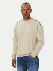 HUGO Bluza Noah 50566160 Beżowy Regular Fit. Brązowe bluzy bez kaptura męskie Hugo, m, z bawełny. Za 379.99 zł.