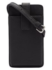 LIEBESKIND BERLIN Skórzana torebka w kolorze czarnym na telefon - 10 x 18 x 2,5 cm rozmiar: onesize. Czarne torebki klasyczne damskie LIEBESKIND BERLIN, bez wzorów, z materiału, bez dodatków. Za 206.42 zł.