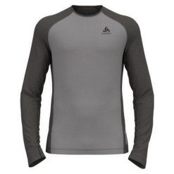 Bluza termiczna męska Odlo Natural Performance PW 150 BL Top Crew Neck LS. Szare bluzy bez kaptura męskie Odlo, m. Za 240.99 zł.