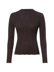 Marie Lund Damski sweter z koronkowej dzianiny Kobiety brązowy jednolity, XS. Brązowe swetry klasyczne damskie Marie Lund, uniwersalny, z dzianiny, bez kołnierzyka. Za 249.95 zł.