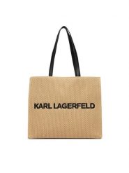 KARL LAGERFELD Torebka B3W46044 Beżowy. Brązowe torebki klasyczne damskie Karl Lagerfeld, bez wzorów, z materiału, bez dodatków. Za 649.99 zł.