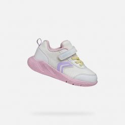 Buty GEOX B SPRINTYE GIRL Biały. Białe obuwie treningowe damskie Geox, na fitness i siłownię. Za 144.99 zł.