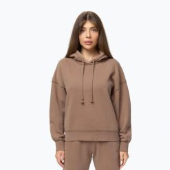 Bluza damska Pitbull Lovia Hooded. Brązowe bluzy z kapturem damskie PITBULL, s, z bawełny. Za 189.99 zł.