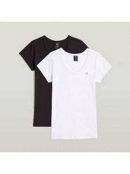 G-Star Koszulki (2 szt.) w kolorze białym i czarnym rozmiar: M. Białe t-shirty damskie G-Star, m, bez wzorów, z bawełny, bez kołnierzyka. Za 175.26 zł.