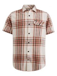 PME Legend Koszula - Regular fit - w kolorze beżowo-czerwonym rozmiar: XL. Brązowe koszule męskie PME Legend, xl, bez wzorów, z bawełny, bez kołnierzyka, bez ramiączek. Za 140.20 zł.