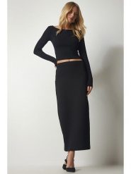 Happiness Istanbul Spódnica w kolorze czarnym rozmiar: 36. Czarne spódniczki damskie Happiness Istanbul, bez wzorów, maxi, proste. Za 78.99 zł.