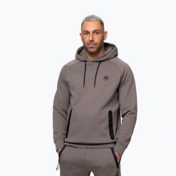 Bluza męska Pitbull Dogwood Hooded Sweatshirt. Szare bluzy sportowe męskie PITBULL, bez wzorów, z bawełny, eleganckie, bez kołnierzyka, bez ramiączek. Za 269.99 zł.