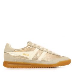 Damskie zamszowe buty sportowe Gola Firefly Metallic. Białe buty sportowe na co dzień damskie Gola, bez wzorów, z gumy. Za 428.45 zł.
