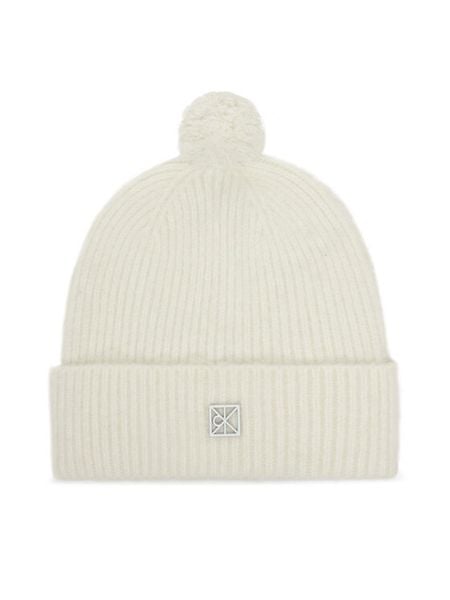 Calvin Klein Czapka Emblem Brushed LV04D8067G Écru. Czapki zimowe damskie CALVIN KLEIN, z nylonu. Za 179.99 zł.