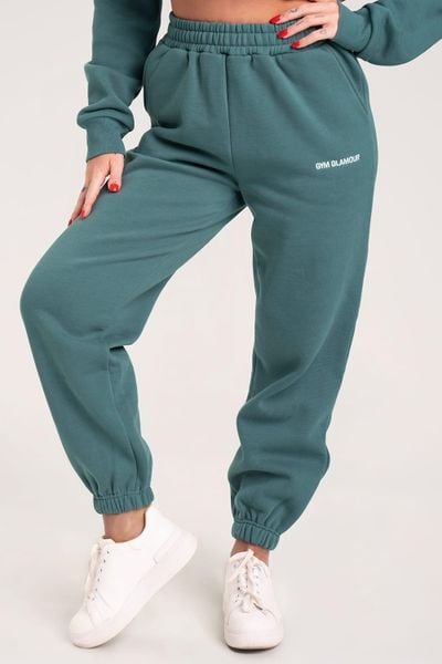 Spodnie fitness damskie Gym Glamour dresowe. Szare spodnie sportowe damskie GYM GLAMOUR, s, z bawełny, na fitness i siłownię. Za 189.99 zł.