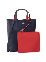 Lacoste Torebka Vertical Shopping Bag NF2991AA Granatowy. Niebieskie torebki klasyczne damskie Lacoste, bez wzorów, ze skóry, bez dodatków. Za 389.99 zł.