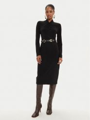 Joseph Ribkoff Sukienka codzienna 244125 Czarny Slim Fit. Czarne sukienki damskie Joseph Ribkoff, na co dzień, bez wzorów, z syntetyku, bez kołnierzyka, bez ramiączek, proste. Za 1,179.00 zł.