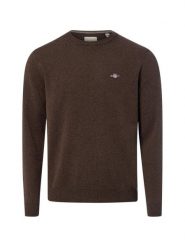 Gant sweter wełniany Mężczyźni Wełna brązowy, XL. Brązowe swetry męskie Gant, m, bez wzorów, z wełny, bez kołnierzyka. Za 699.95 zł.