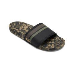 Sandały wsuwane dla Mężczyzn RIVI SLIDE Zielony. Zielone sandały męskie Quiksilver, z gumy, bez zapięcia. Za 179.99 zł.