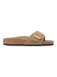 Birkenstock Skórzane klapki "Madrid" w kolorze jasnobrązowym rozmiar: 38. Brązowe klapki damskie Birkenstock, bez wzorów, bez obcasa. Za 482.03 zł.