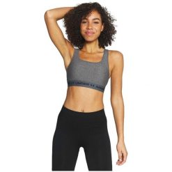 Stanik sportowy Under Armour Crossback Mid Heather Bra. Szare biustonosze sportowe damskie Under Armour, bez wzorów. Za 119.99 zł.