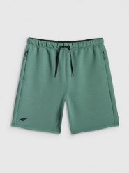 4F Spodenki treningowe szybkoschnące męskie - turkusowe S. Niebieskie szorty męskie 4f, z materiału, bez kołnierzyka. Za 149.99 zł.