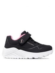 Skechers Sneakersy Uno Lite 310451L/BKRG Czarny. Czarne buty sportowe dziewczęce Skechers, bez wzorów, ze skóry, bez zapięcia. Za 169.99 zł.
