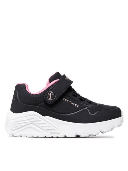 Skechers Sneakersy Uno Lite 310451L/BKRG Czarny. Czarne buty sportowe dziewczęce Skechers, bez wzorów, ze skóry, bez zapięcia. Za 139.99 zł.