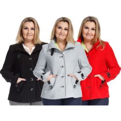 Elegancka kurtka damska z ekoskórą oversize PLUS SIZE NOWOŚĆ. Czarne kurtki damskie Moda Size Plus Iwanek, na wiosnę, plus size, bez wzorów, z materiału, bez kaptura. W wyprzedaży za 150.00 zł.