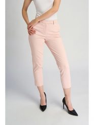 Marks & Spencer Spodnie chino w kolorze jasnoróżowym rozmiar: 44. Różowe spodnie materiałowe damskie Marks & Spencer, bez wzorów, z podwyższonym stanem. Za 51.95 zł.