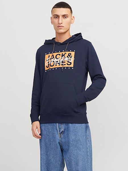 Jack & Jones Bluza w kolorze granatowym rozmiar: XL. Niebieskie bluzy z kapturem męskie Jack & Jones, xl. Za 69.58 zł.
