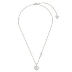 Naszyjnik Guess. Szare naszyjniki damskie Guess, srebrne. Za 179.99 zł.
