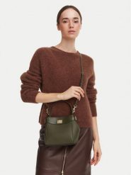 Calvin Klein Torebka Mix Media Crossbody LV04F3885G Zielony ciemny. Zielone torebki klasyczne damskie CALVIN KLEIN, bez wzorów, ze skóry, bez dodatków. Za 489.99 zł.