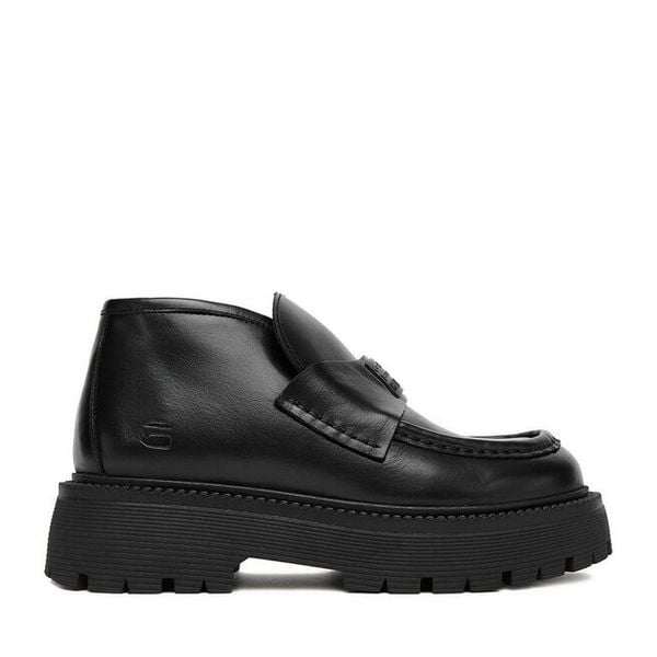Botki G-Star Raw. Czarne botki damskie G-Star Raw, retro, bez obcasa, na płaskiej podeszwie, bez zapięcia. Za 319.99 zł.