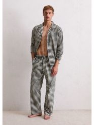 Marc O´Polo Spodnie piżamowe w kolorze kremowo-granatowym rozmiar: M. Brązowe piżamy męskie m, bez wzorów, z bawełny, bez ramiączek. Za 115.24 zł.