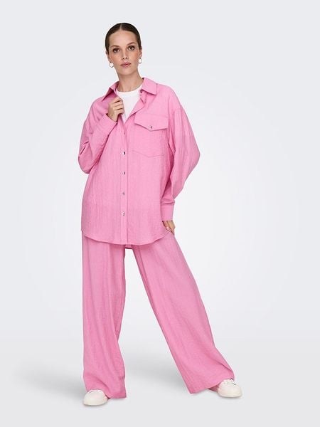 ONLY Bluzka w kolorze różowym rozmiar: XL. Różowe bluzki damskie Only, s, bez wzorów, z wiskozy, klasyczne, bez kołnierzyka, bez ramiączek. Za 69.58 zł.