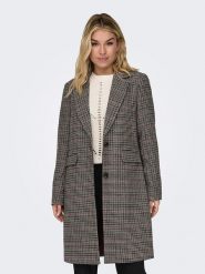 ONLY Płaszcz przejściowy w kolorze szarobrązowym rozmiar: M. Brązowe płaszcze damskie Only, m, bez wzorów. Za 147.91 zł.