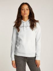 TOMMY JEANS Bluza w kolorze białym rozmiar: L. Białe bluzy z kapturem damskie Tommy Jeans, l, z jeansu. Za 228.38 zł.