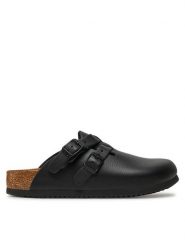 Birkenstock Klapki Kay Sl Sfb Le 1018227 Czarny. Czarne klapki damskie Birkenstock, bez wzorów, ze skóry, bez obcasa. Za 379.99 zł.