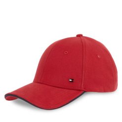 Czapka z daszkiem Tommy Hilfiger. Czerwone czapki męskie Tommy Hilfiger, bez wzorów. Za 139.99 zł.