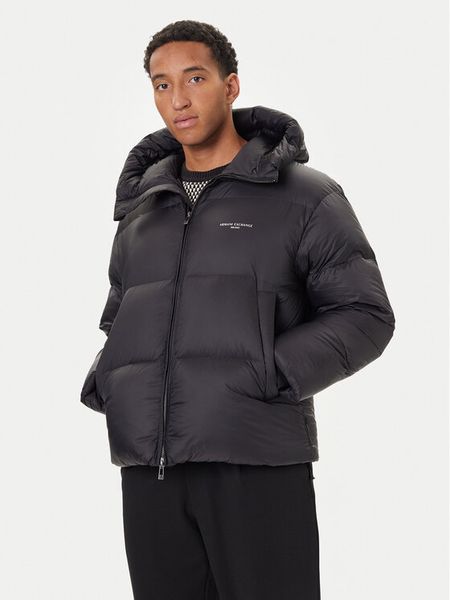 Armani Exchange Kurtka puchowa XM001115 AF16589 UC001 Czarny Regular Fit. Czarne kurtki męskie Armani Exchange, m, bez wzorów, z puchu, bez kaptura. Za 1,199.00 zł.
