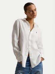 Polo Ralph Lauren Koszula 211970730518 Biały Classic Fit. Białe koszule damskie Polo Ralph Lauren, xs, bez wzorów, ze lnu, bez kołnierzyka, bez ramiączek. Za 819.99 zł.