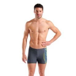 Kąpielówki bokserki męskie spodenki pływackie na basen Arena Basic Swim. Szare kąpielówki męskie Arena, m, bez wzorów, do pływania. Za 149.99 zł.